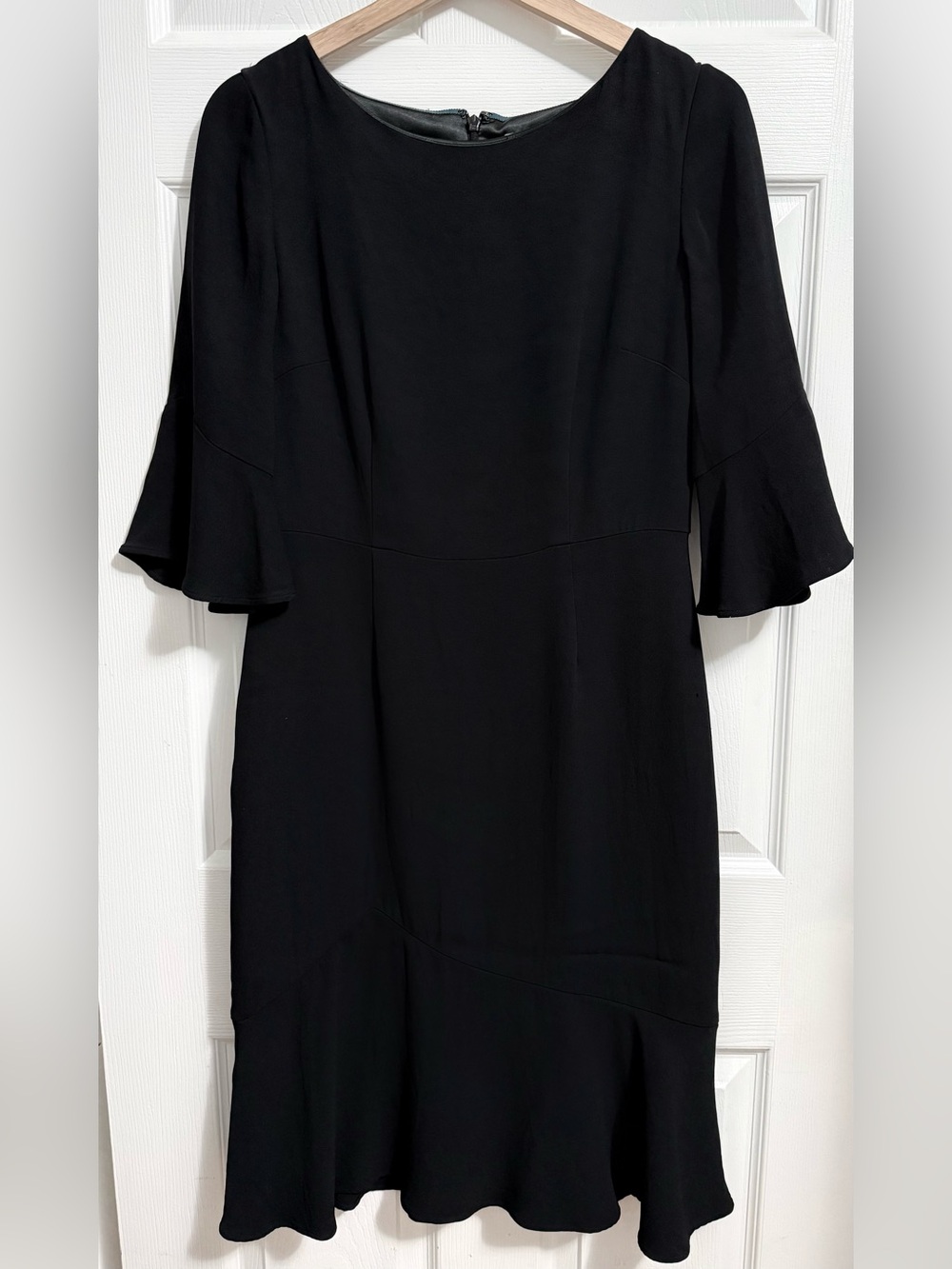 Boden 
Elegant Black Flutter-Sleeve Dress - Classic Women's Dress